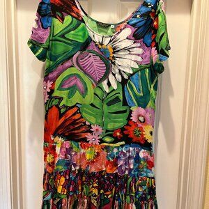 Jam's World Women's Fun and Gorgeous Flower Vibes Hattie Dress!  Size Medium